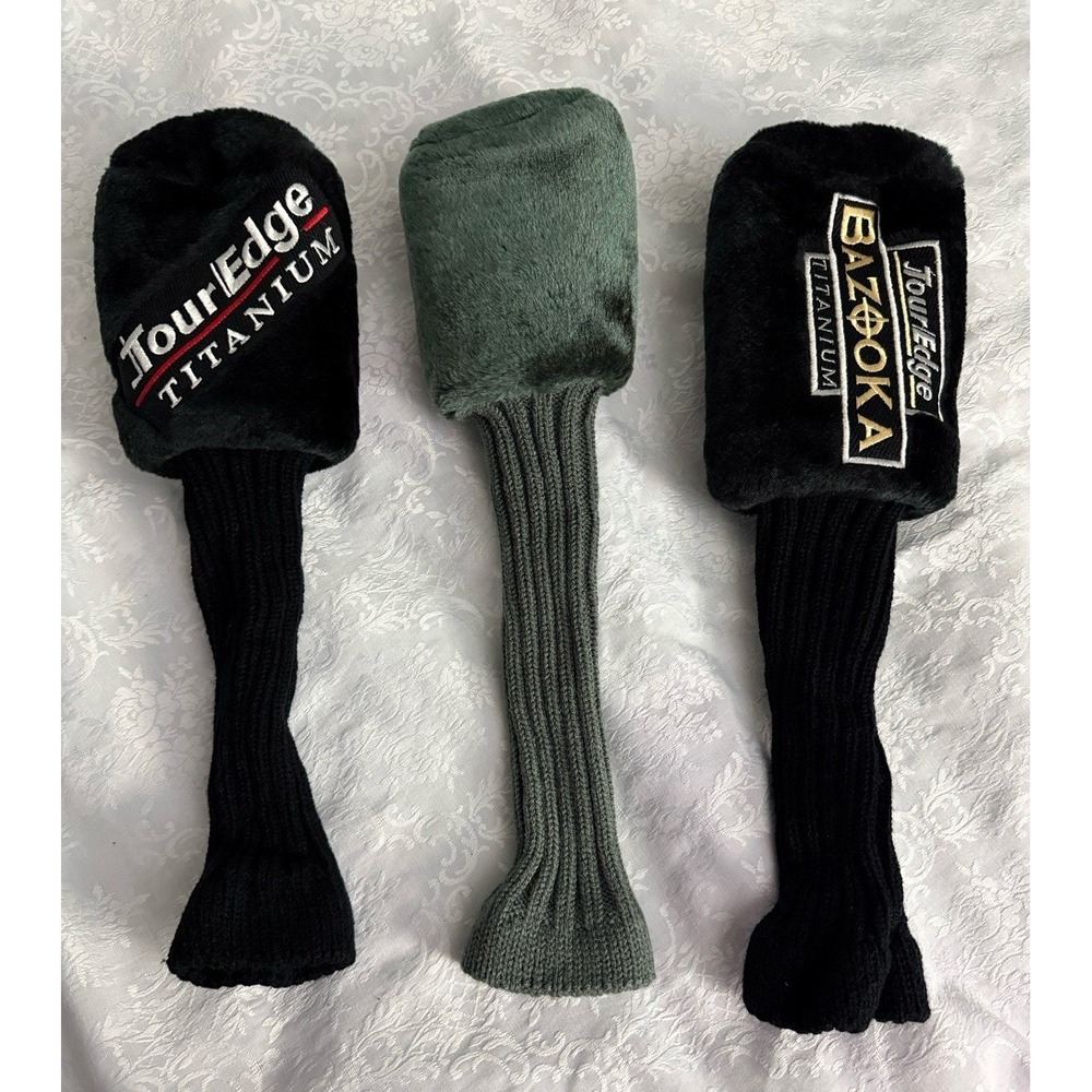 VTG Lot Of 3 Tour Edge Bazooka Titanium Driver Golf Head Covers - 3 T 5 Wood